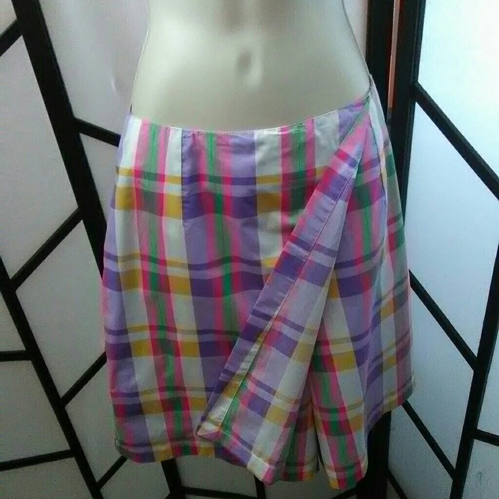 Spring Texas Women's Multicolored Plaid Skort